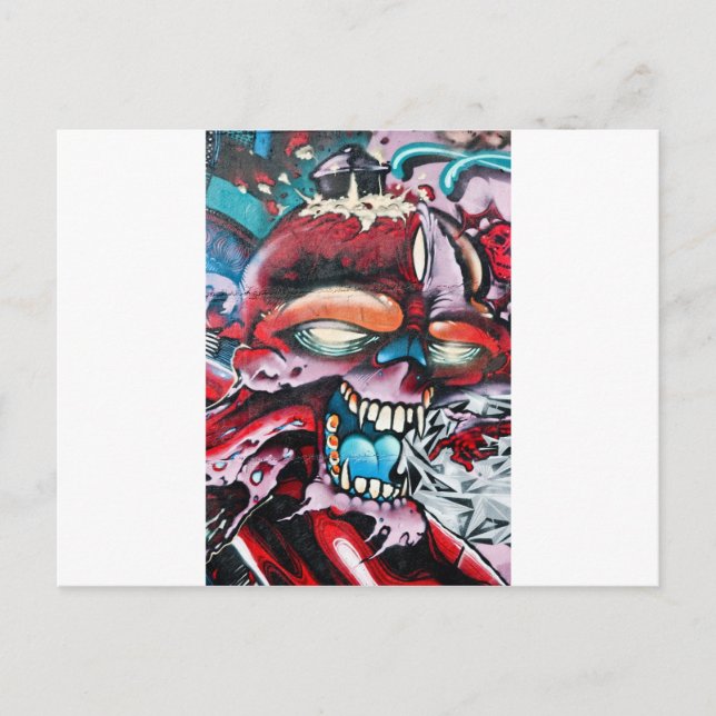 Graffiti Skull Postkarte (Vorderseite)