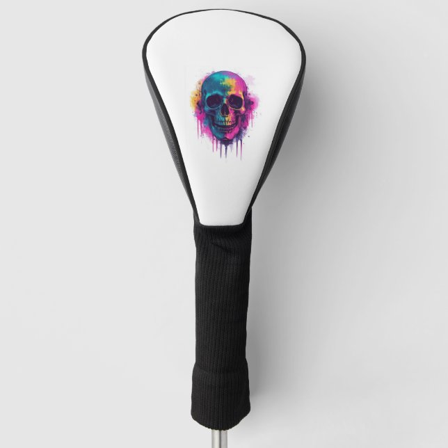 Graffiti Skull Rebel Golf Headcover (Vorderseite)