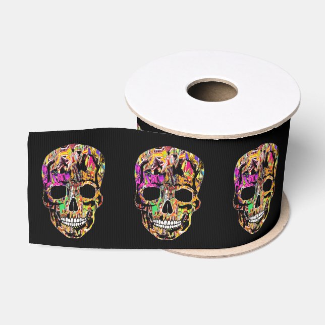 Graffiti-Skull Ripsband (Spule)