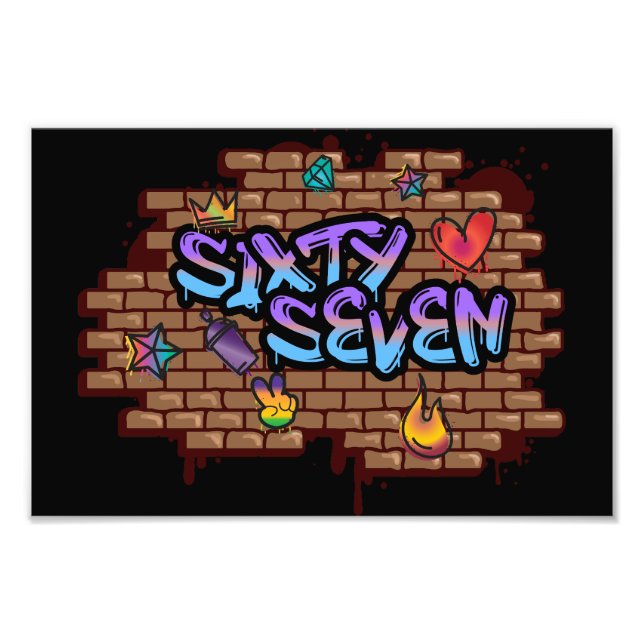 Graffiti-Stil 67 Poster (Vorne)