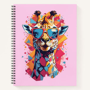 Graffiti-Stil-Giraffenporträt-58567 Notizbuch