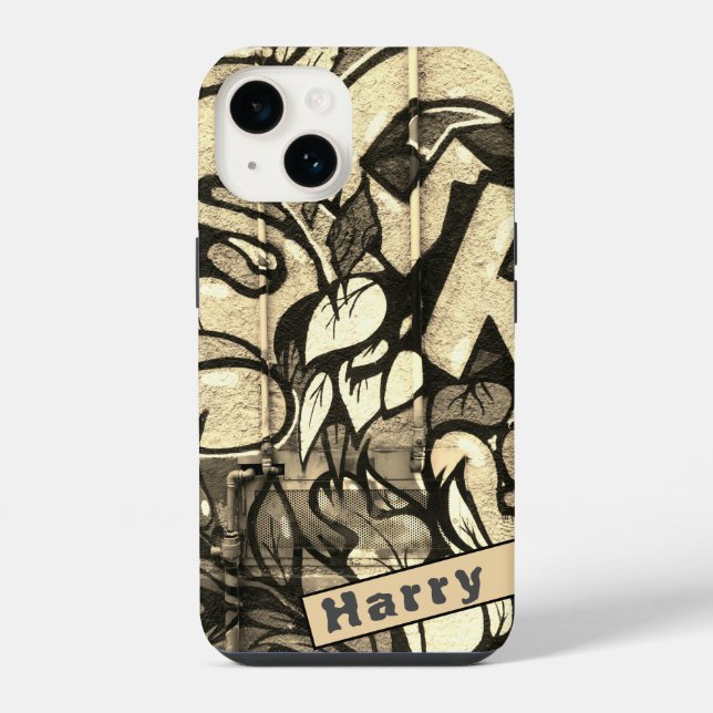 Graffiti-Stil iPhone 14 Hülle (Rückseite)