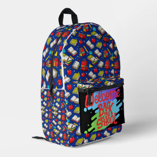 Graffiti-Stil zurück zur Schule Bedruckter Rucksack