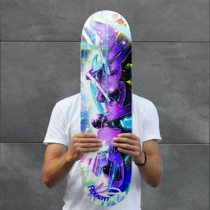 Graffiti-Straße mit Name Skateboard