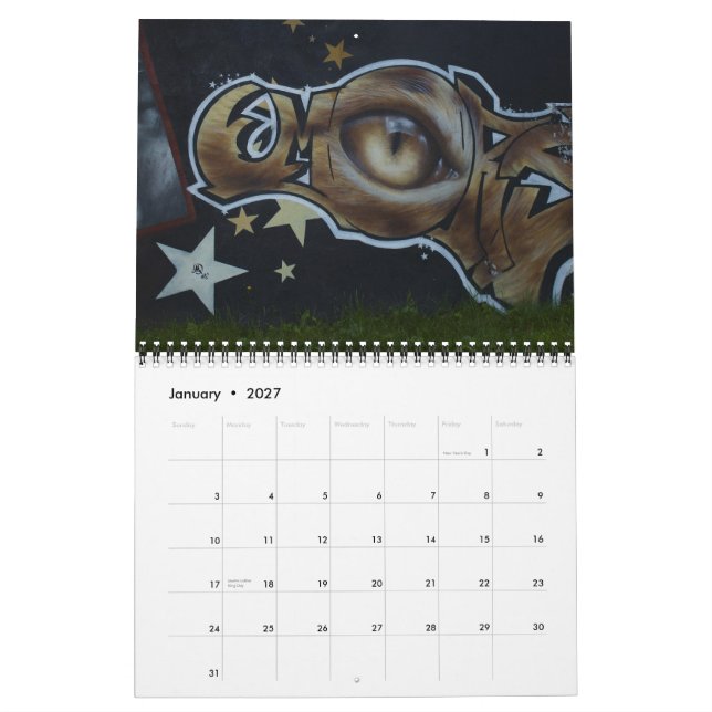 Graffiti-Straßen-Kunst-Kalender 2011 Kalender (Jan 2027)