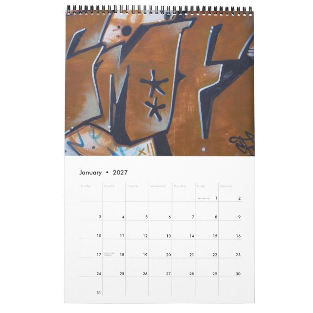 Graffiti-Straßen-Kunst-Kalender 2011 Kalender (Jan 2027)