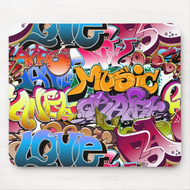 Graffiti-Straßen-Kunst Mousepad (Vorne)