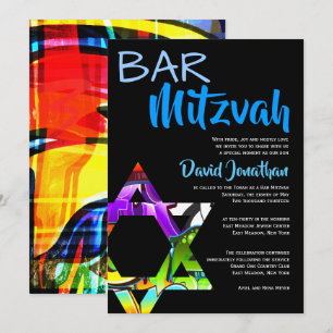 Graffiti Street Art Bar Mitzvah Custom Invitations