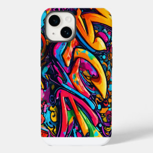 Graffiti-Style abstrakte Kunst iPhone 14 Hülle