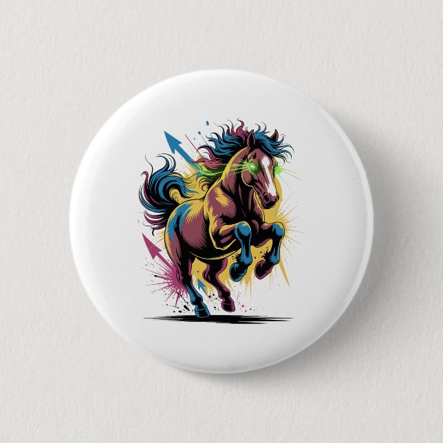 Graffiti Style Art Reiten Button (Vorderseite)