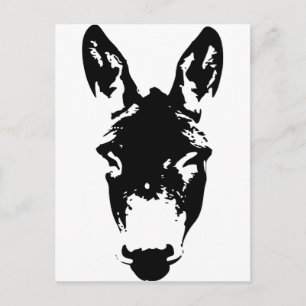 Graffiti Style Donkey oder Mule Street Art Zeichne Postkarte