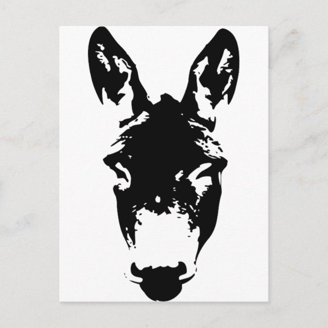 Graffiti Style Donkey oder Mule Street Art Zeichne Postkarte (Vorderseite)