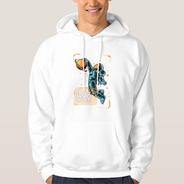 Graffiti Style Ich brauche mehr Space Basketball Hoodie (Vorderseite)