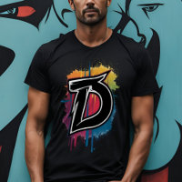 Graffiti Style Letter "D" Mit Monogramm anpassbar