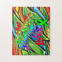 Graffiti Style Organspende Bewusstsein Jigsaw Puz