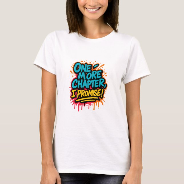 Graffiti-Style Reading Quote T-Shirt / Book Lover  (Vorderseite)