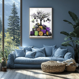 Graffiti Suitcases and ucks Tree - Urban Art Poster