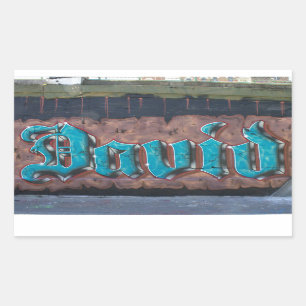 Graffiti-Tag: David Rechteckiger Aufkleber