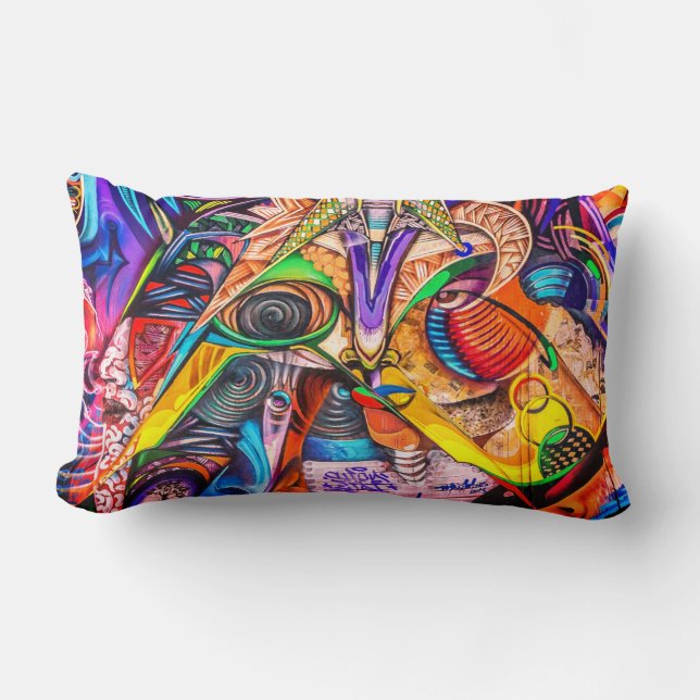 Graffiti Throw PIllow Lendenkissen (Vorderseite)