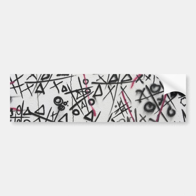 Graffiti Tic Tac Toe Autoaufkleber (Vorne)