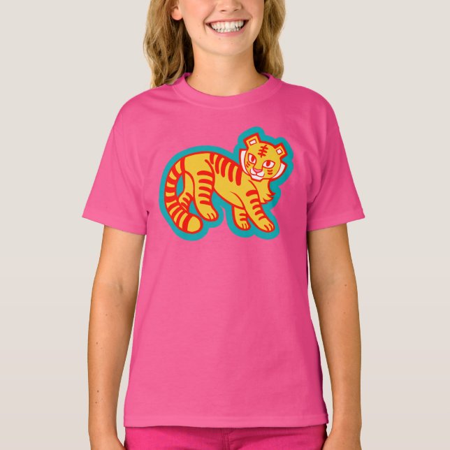 Graffiti Tiger Memphis Global Village Coffehouse T-Shirt (Vorderseite)