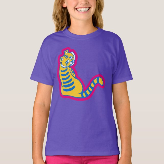 Graffiti Tiger Memphis Global Village Coffehouse T-Shirt (Vorderseite)