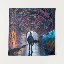 Graffiti-Tunnel Wandteppich