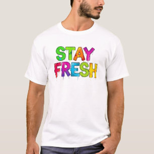 Graffiti-Typografie 'STAY FRESH', Sprayfarbe T-Shirt