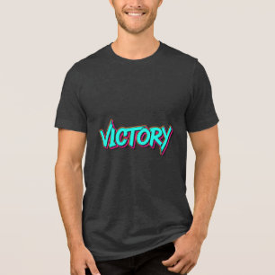 Graffiti-Typografie VICTORY Design T-Shirt Tri-Blend Shirt