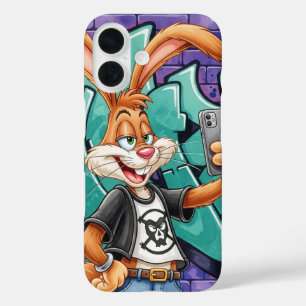 Graffiti und Selfie, von Natasha Us iPhone 16 Hülle