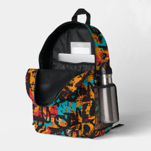 Graffiti Urban Streetwear Muster Bedruckter Rucksack