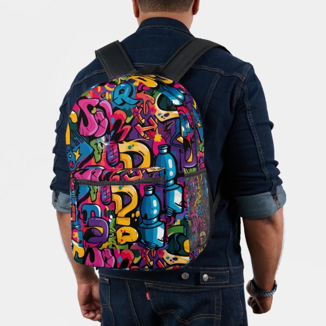 Graffiti Urban Streetwear Pattern  Bedruckter Rucksack (Insitu (Modell))