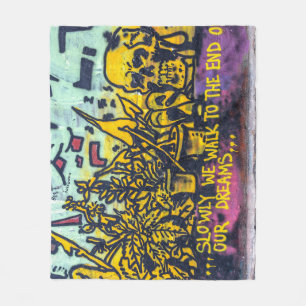 Graffiti Urbane Street Art Abstrakt Fleecedecke