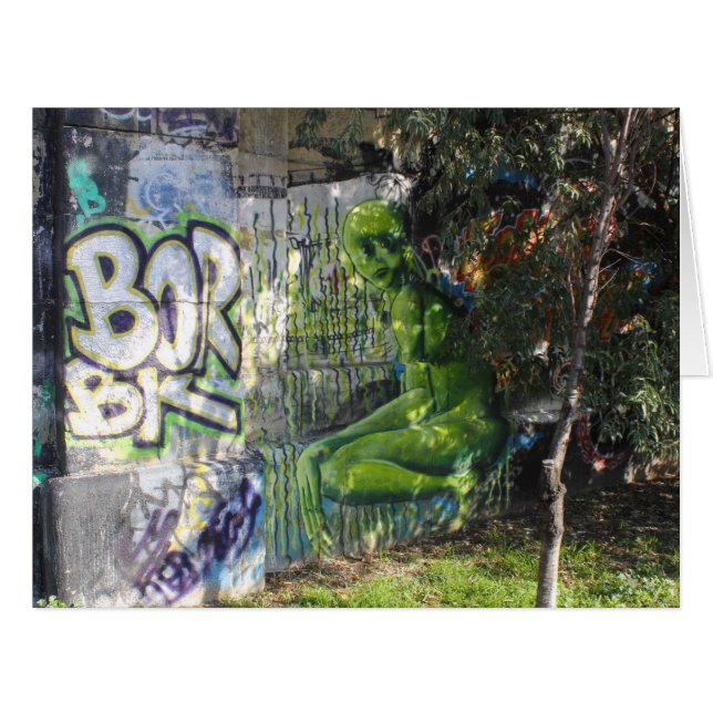 Graffiti vert de l'espace extra-atmosphérique (Devant horizontal)