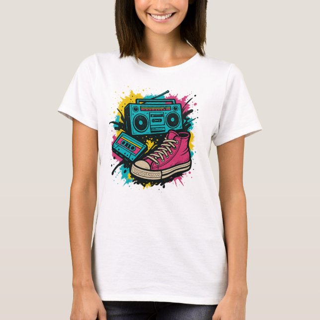 Graffiti Vibes T-Shirt der 80er Jahre (Vorderseite)