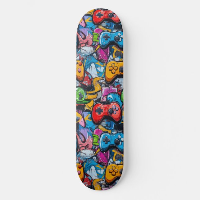 Graffiti Vidéo Jeu Cool Conçu Skateboard (Recto)