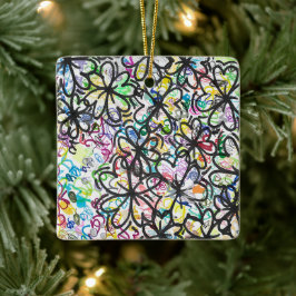 Graffiti Vierblattklee Keramikornament