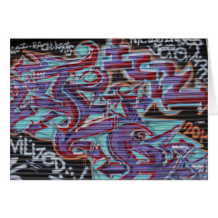 Graffiti violet sur Shutter