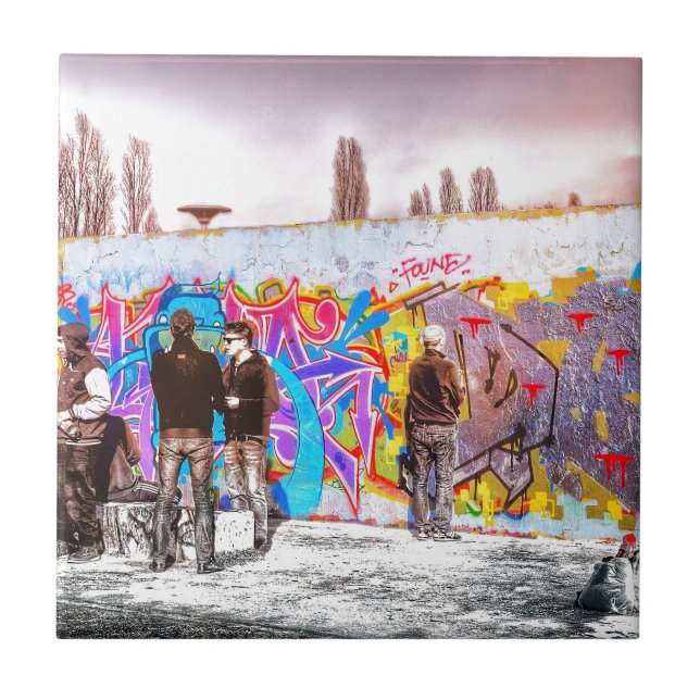 Graffiti Wall Project Fliese (Vorderseite)