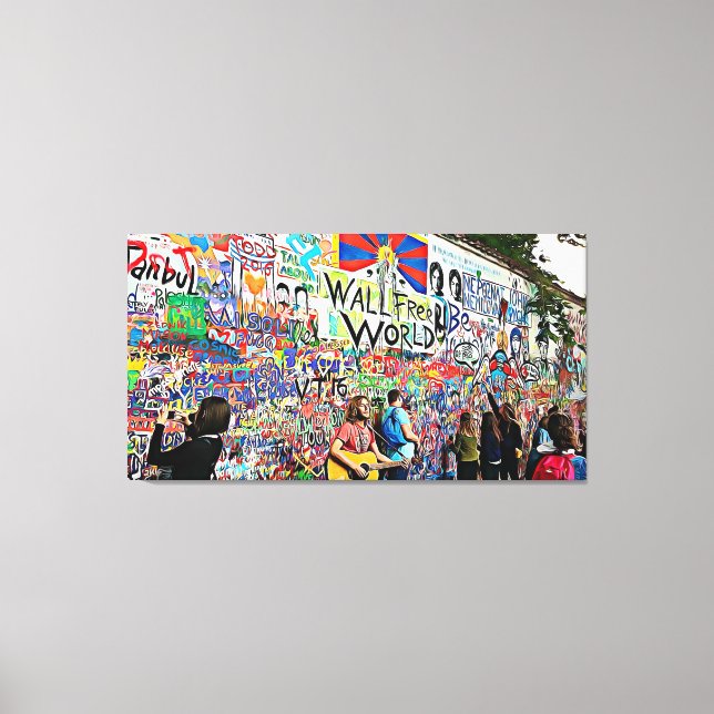 Graffiti Wall Street Musicians & Artists Wall Art Leinwanddruck (Vorderseite)