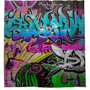 Graffiti wall urban artgraffiti,art,wall,grafiti,g duschvorhang