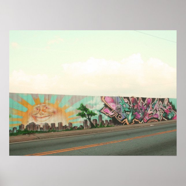 Graffiti-Wand Poster (Vorne)