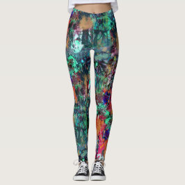 Graffiti-Wand und Spray-Paint-Spritzer Leggings