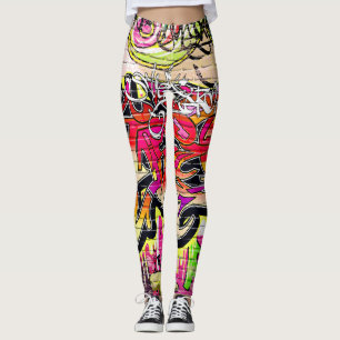 Graffiti-Wand, urbane Kunst Leggings