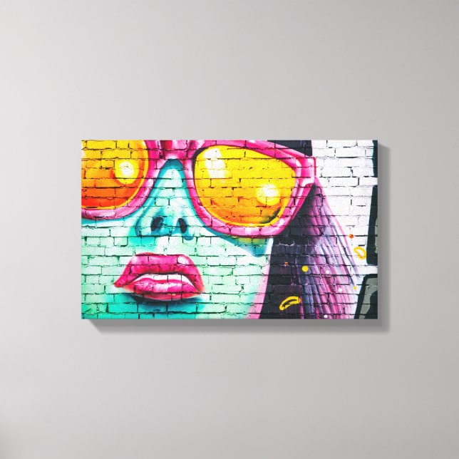 Graffiti-Wand | Zazzle_Growshop. Leinwanddruck (Vorderseite)
