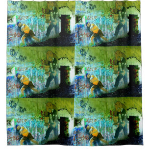 Graffiti-Wandkunst Duschvorhang