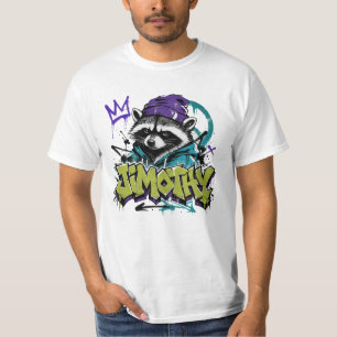 Graffiti-Waschbär-Street-Art-Urban-Punk-Stil T-Shirt