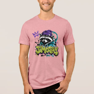 Graffiti-Waschbär-Street-Art-Urban-Punk-Stil Tri-Blend Shirt