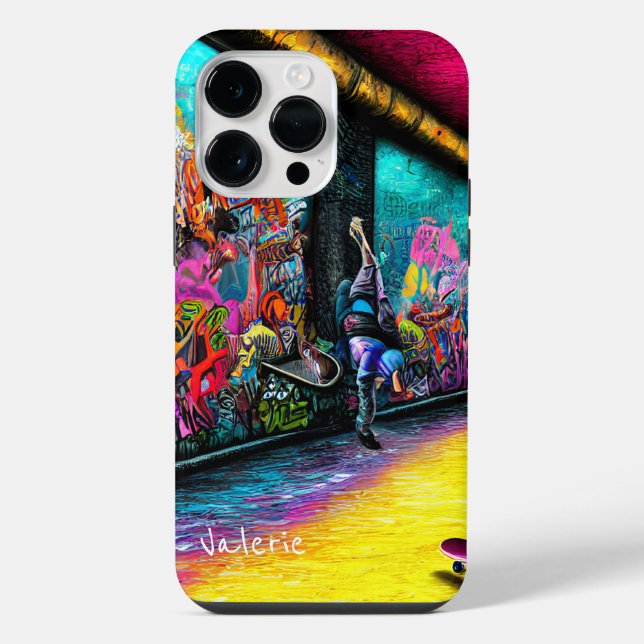 Graffiti wird lebendig iPhone 14 pro max  hülle (Rückseite)