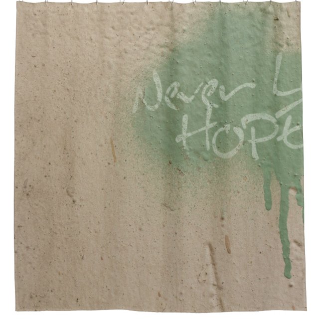 Graffiti Zitat Hoffnung Inspiration Duschvorhang (Vorderseite)